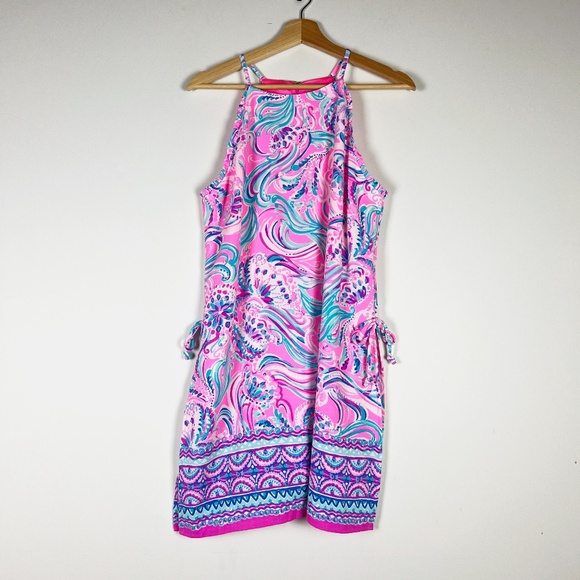 NEW Lilly Pulitzer Pearl Romper Mini Dress Dont Be Jelly Prosecco Pink 8 - Picture 1 of 4